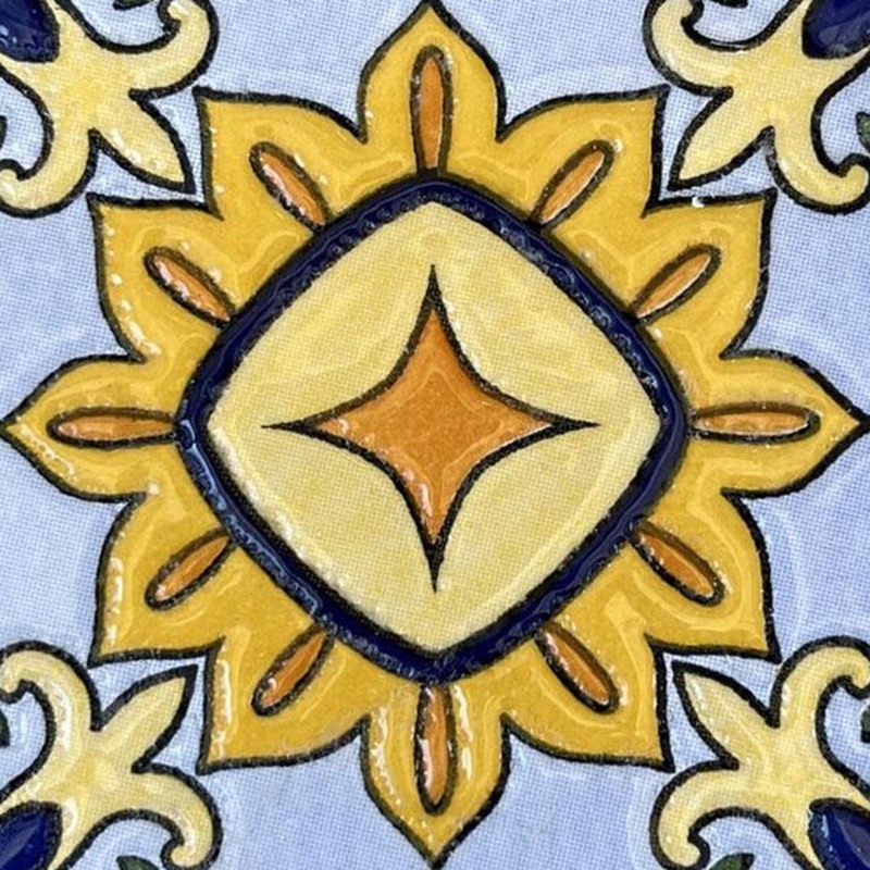 100x100mm Yellow Blue Star Tiles TQ39-CN1368