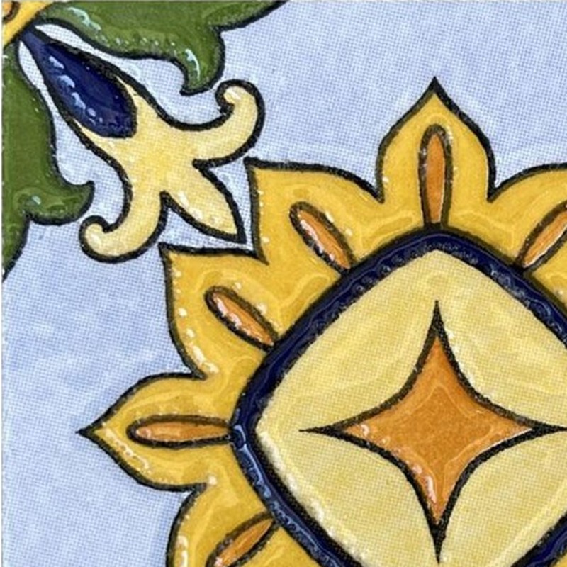 100x100mm Yellow Blue Star Tiles TQ39-CN1368
