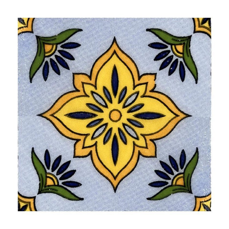 100x100mm Yellow Botanical Flower Tiles TQ39-CN1370