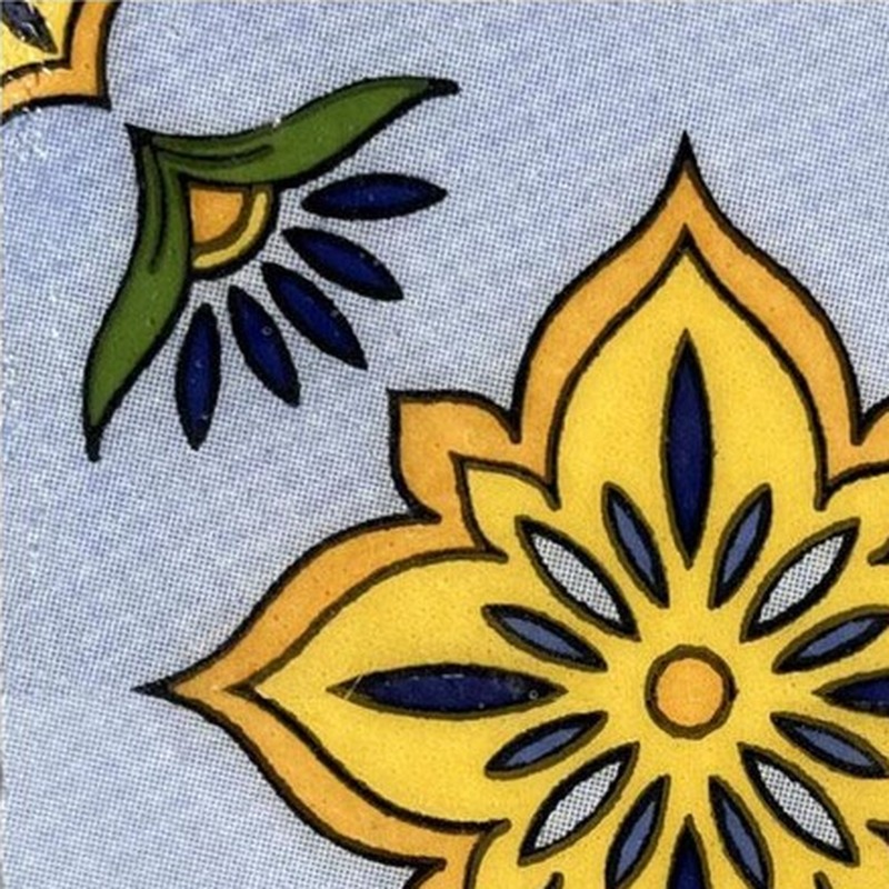 100x100mm Yellow Botanical Flower Tiles TQ39-CN1370