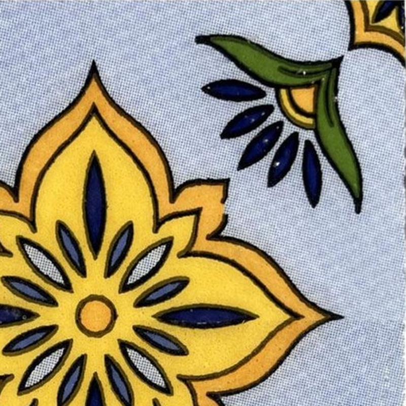 100x100mm Yellow Botanical Flower Tiles TQ39-CN1370