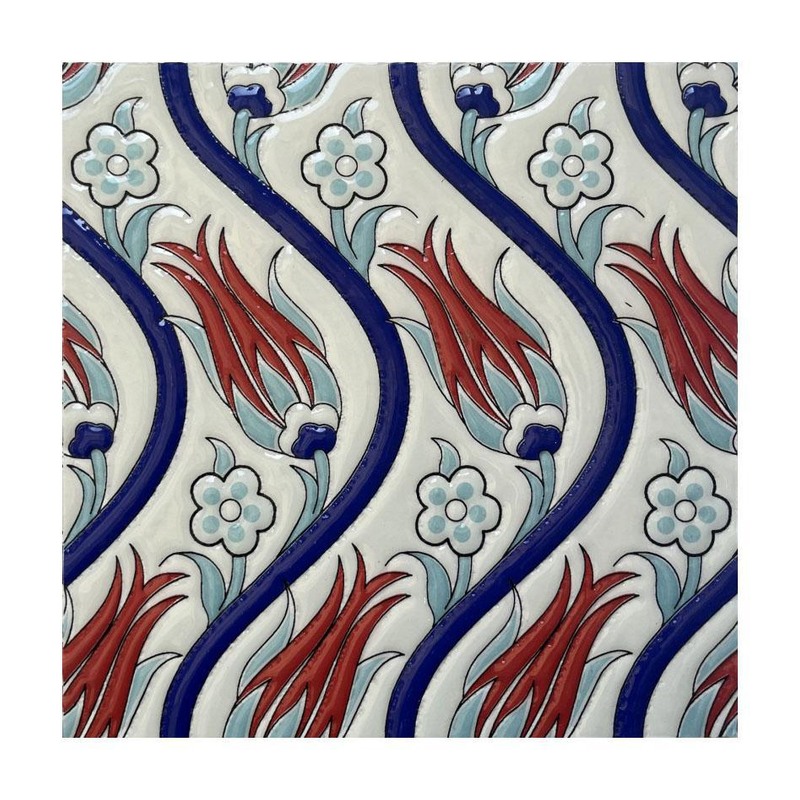 200x200mm Multicolour Botanical Scroll Tiles TQ39-CN220403