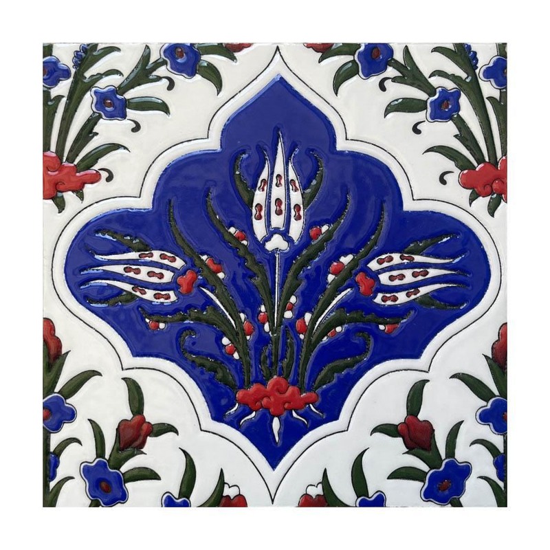 200x200mm Blue Floral Motif Tiles TQ39-CN220412