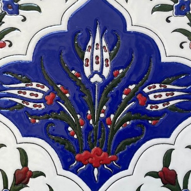 200x200mm Blue Floral Motif Tiles TQ39-CN220412