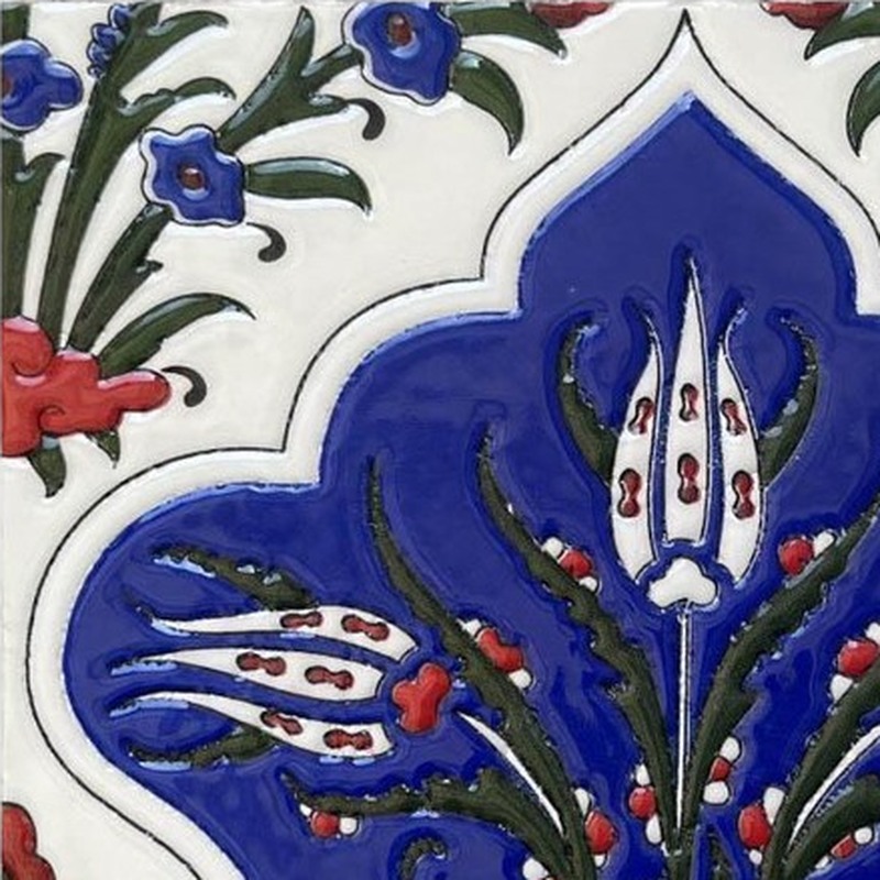 200x200mm Blue Floral Motif Tiles TQ39-CN220412