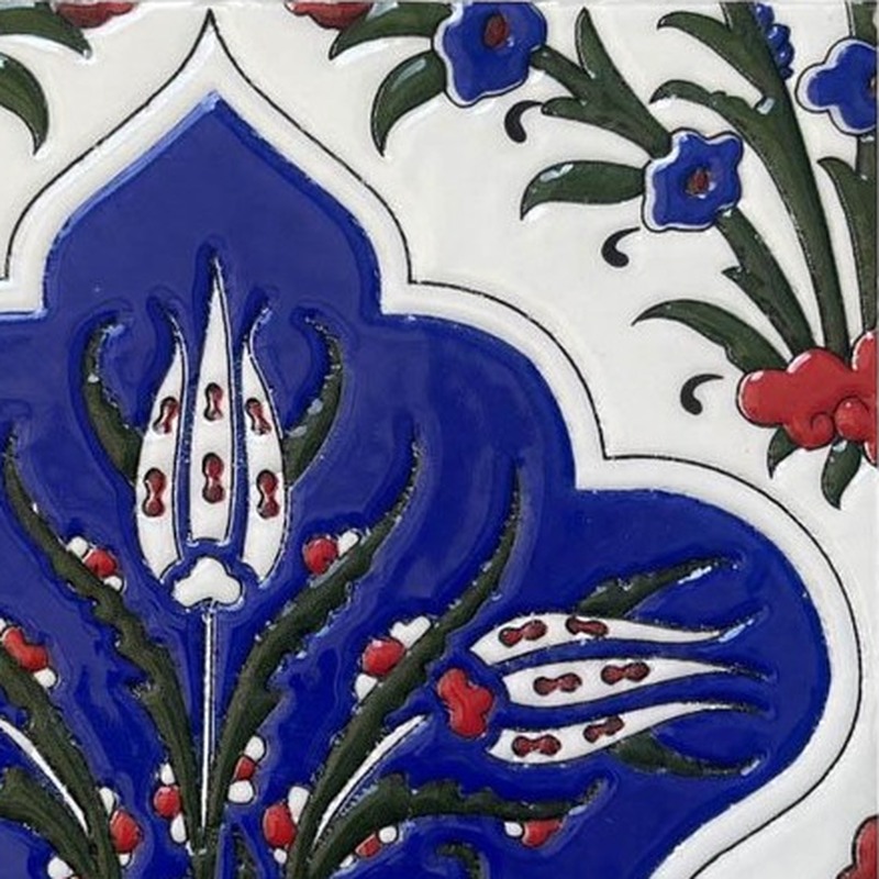 200x200mm Blue Floral Motif Tiles TQ39-CN220412