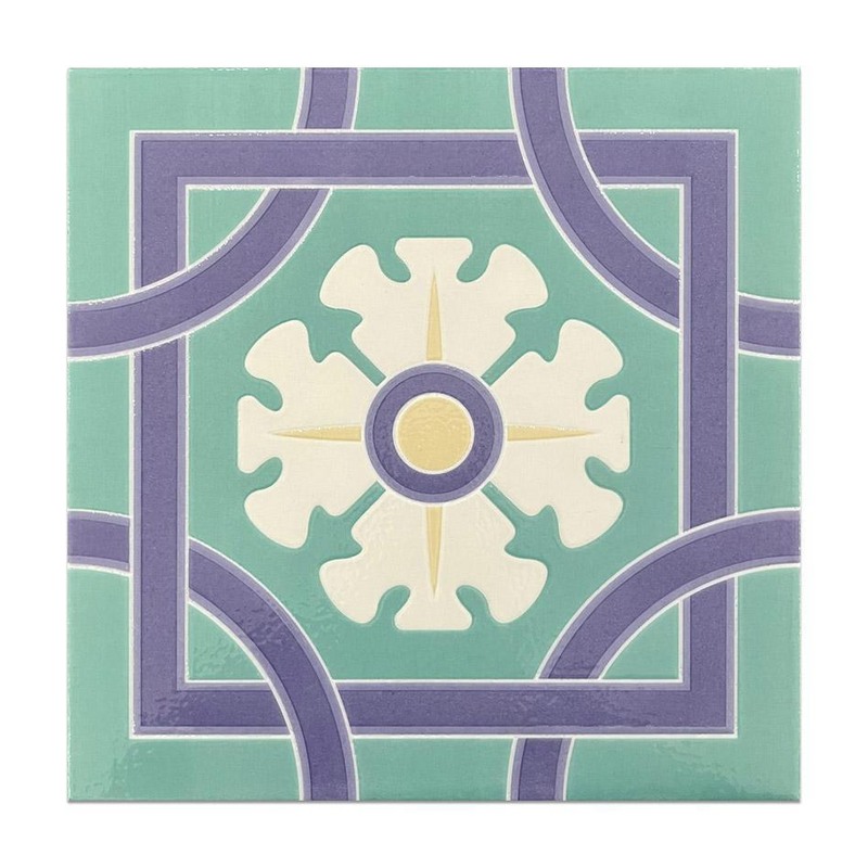 300x300mm Lavender Green Geometric Frame Tiles TQ39-CN3033