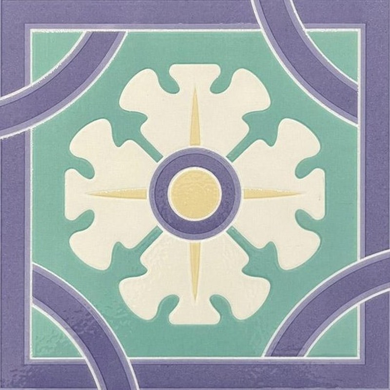 300x300mm Lavender Green Geometric Frame Tiles TQ39-CN3033