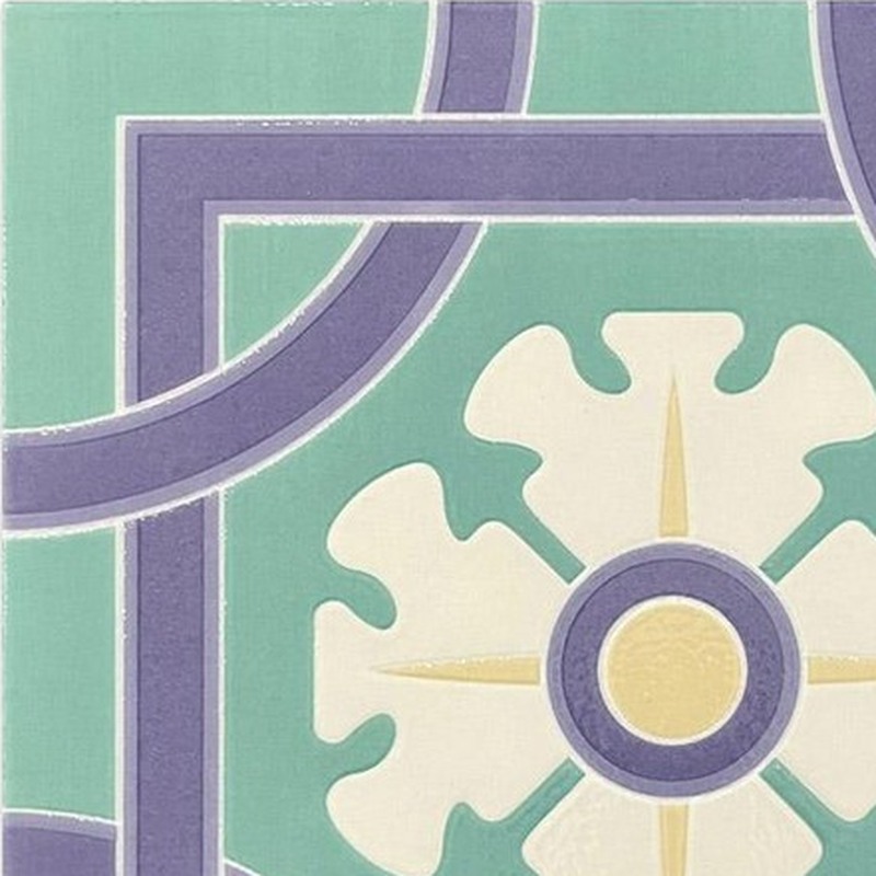300x300mm Lavender Green Geometric Frame Tiles TQ39-CN3033