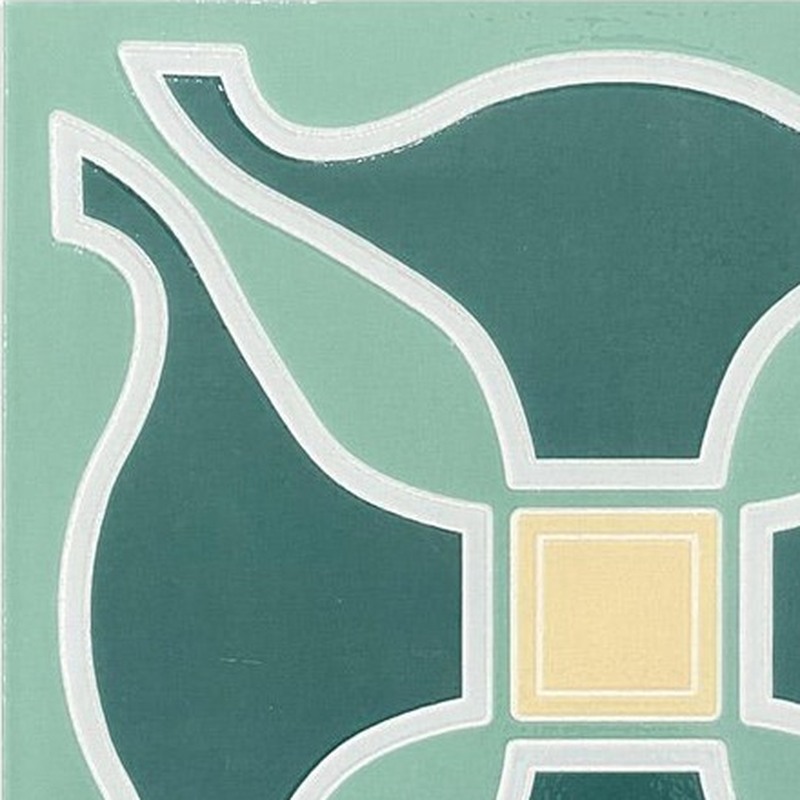 300x300mm Green Curved Geometry Tiles TQ39-CN3035