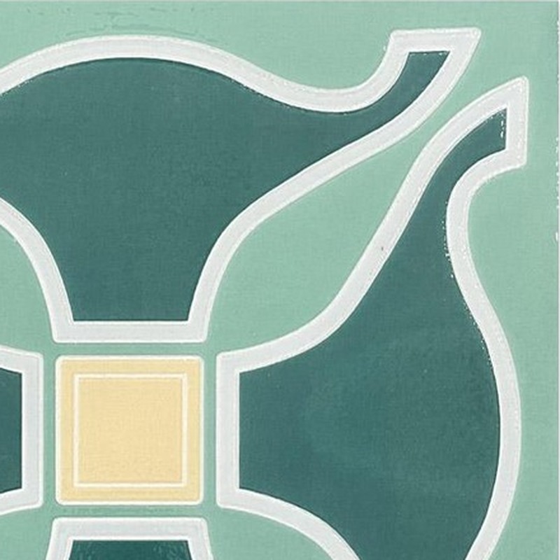 300x300mm Green Curved Geometry Tiles TQ39-CN3035