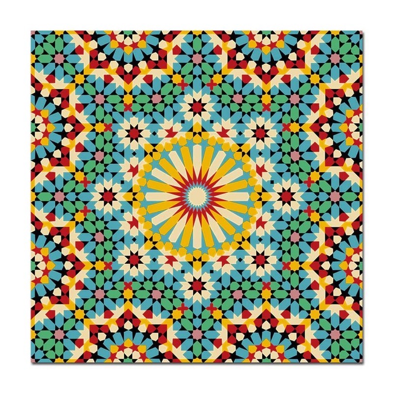 300x300mm Multicolour Mosaic Rosette Tiles TQ39-CN33D01