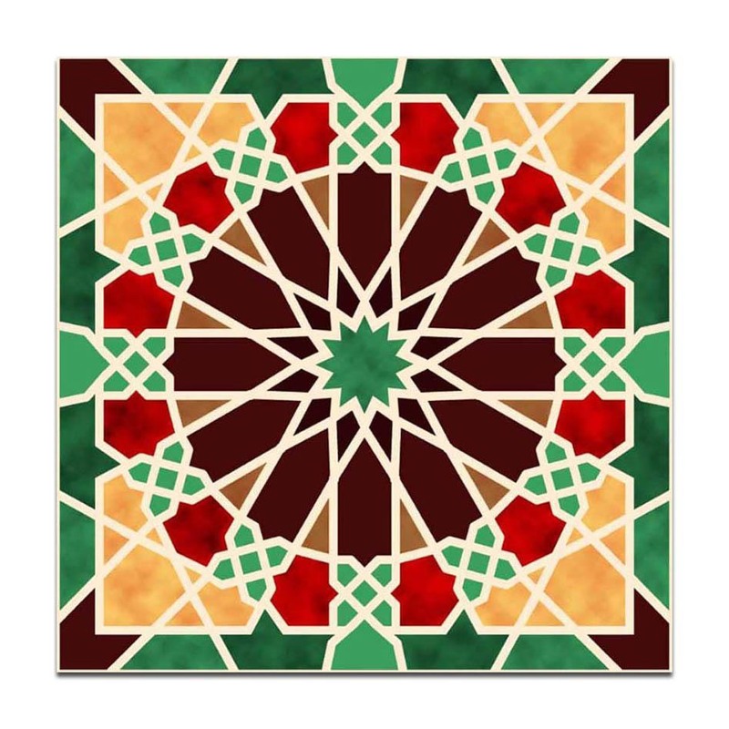300x300mm Multicolour Geometric Star Tiles TQ39-CN33D031