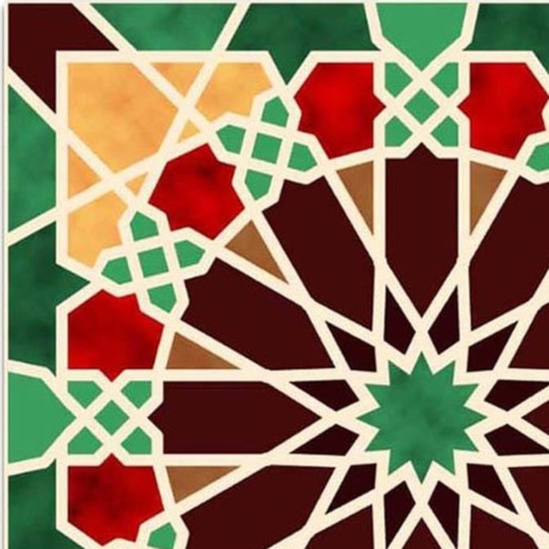 300x300mm Multicolour Geometric Star Tiles TQ39-CN33D031