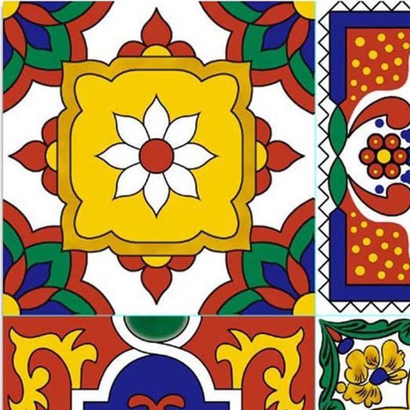 300x300mm Multicolour Floral Square Pattern Tiles TQ39-CN33D10