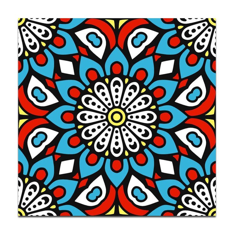 300x300mm Multicolour Floral Rosette Tiles TQ39-CN33D14