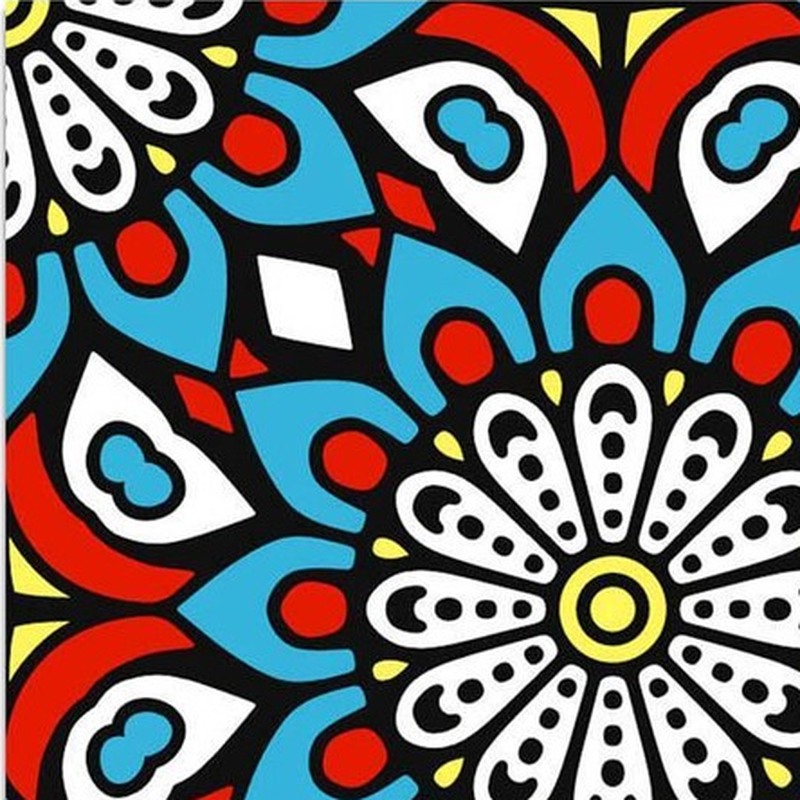 300x300mm Multicolour Floral Rosette Tiles TQ39-CN33D14