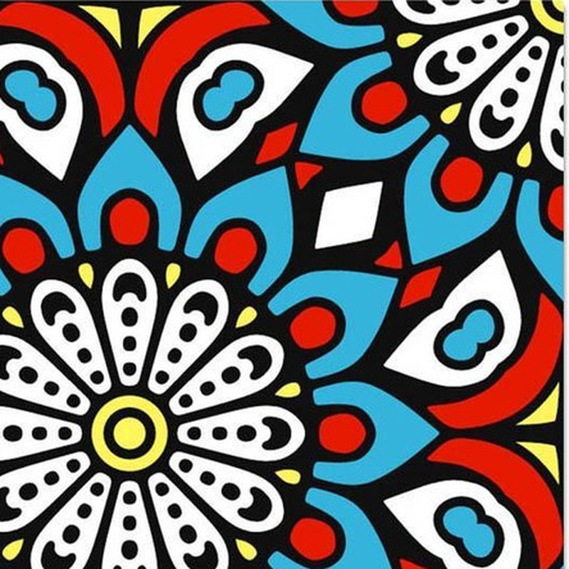 300x300mm Multicolour Floral Rosette Tiles TQ39-CN33D14