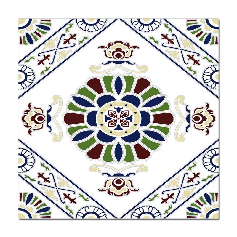 300x300mm Blue Green Ornamental Diamond Tiles TQ39-CN33D17