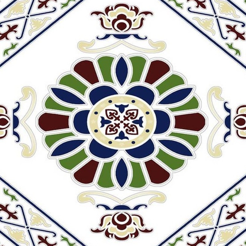 300x300mm Blue Green Ornamental Diamond Tiles TQ39-CN33D17