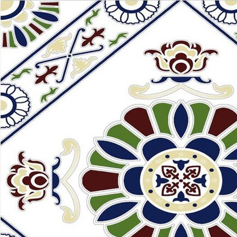300x300mm Blue Green Ornamental Diamond Tiles TQ39-CN33D17