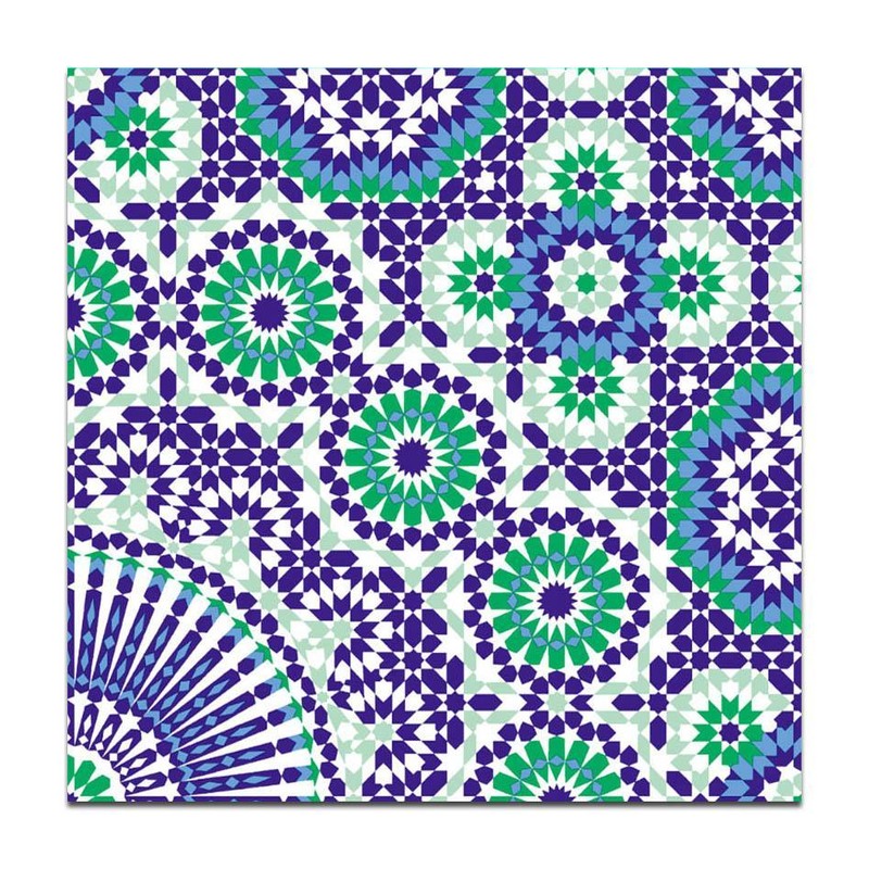 300x300mm Blue Green Mosaic Medallion Tiles TQ39-CN33D18