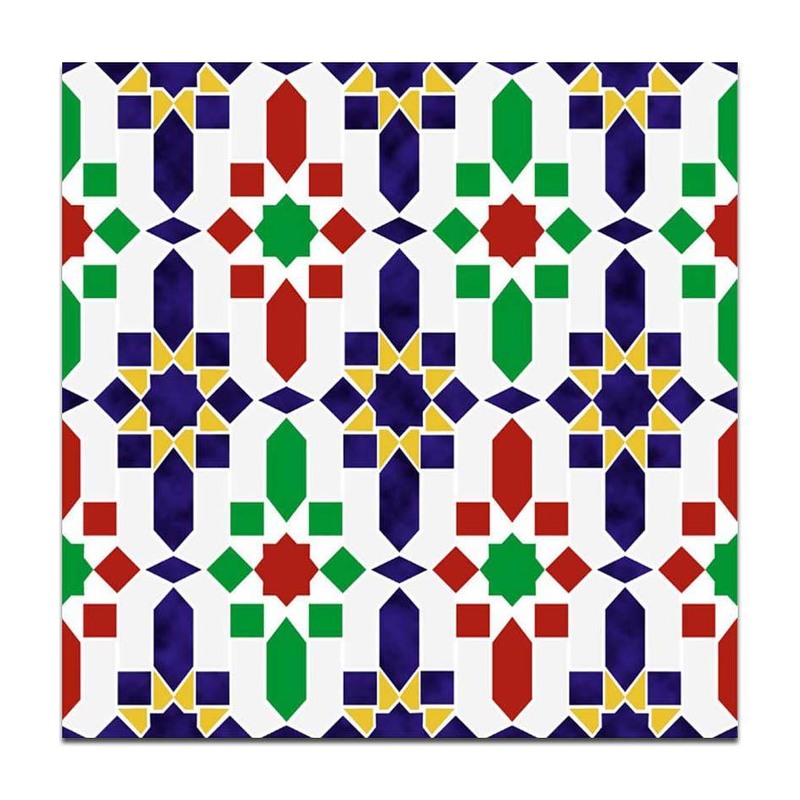 300x300mm Multicolour Geometric Grid Tiles TQ39-CN33D19