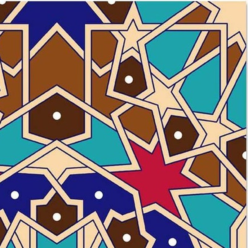 300x300mm Multicolour Geometric Star Tiles TQ39-CN33d20