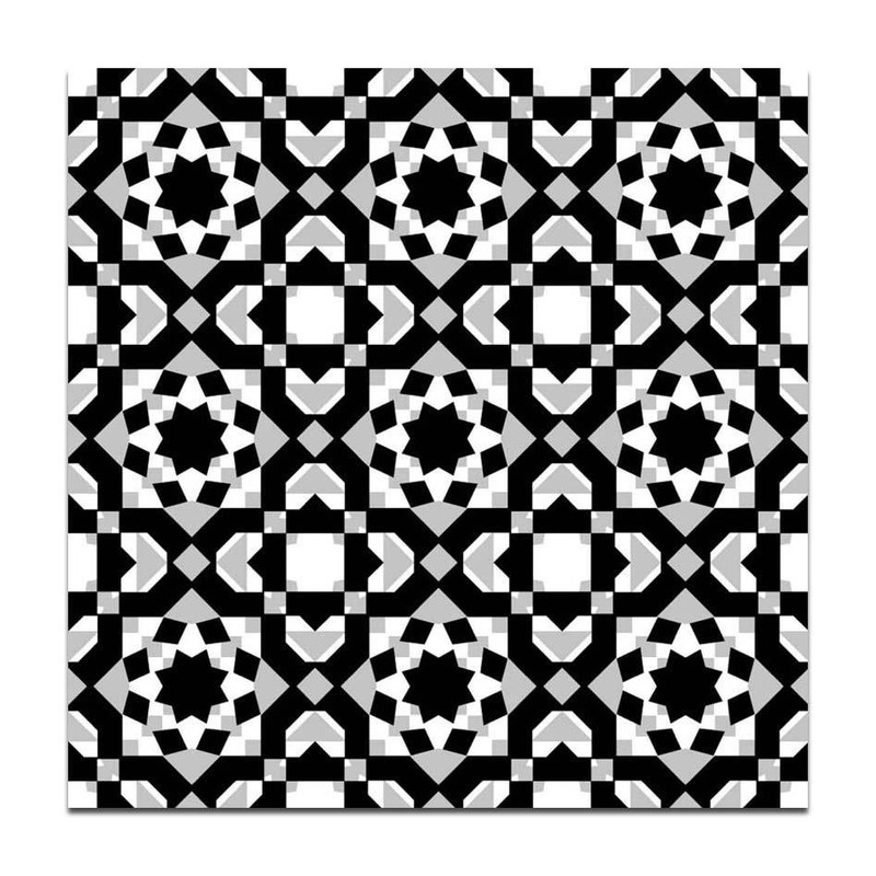 300x300mm Black White Mosaic Geometry Tiles TQ39-CN33D23