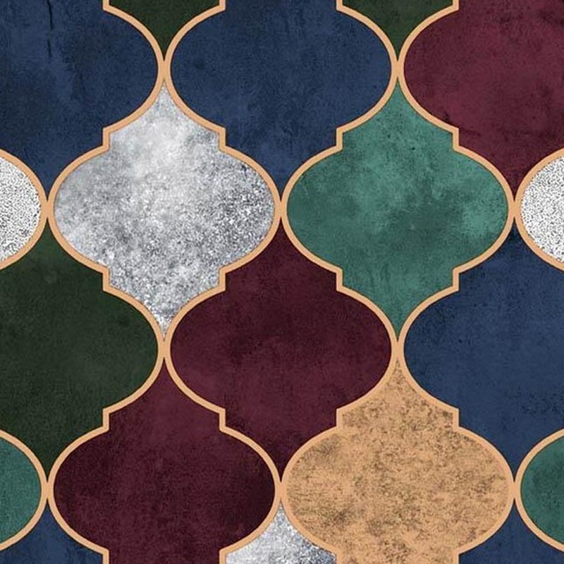 300x300mm Multicolour Lantern Pattern Tiles TQ39-CN33D24
