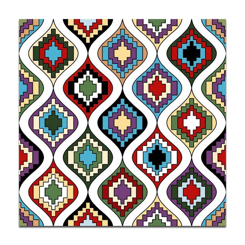 300x300mm Multicolour Curved Lattice Tiles TQ39-CN33D25