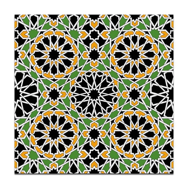 300x300mm Multicolour Mosaic Rosette Tiles TQ39-CN33D26