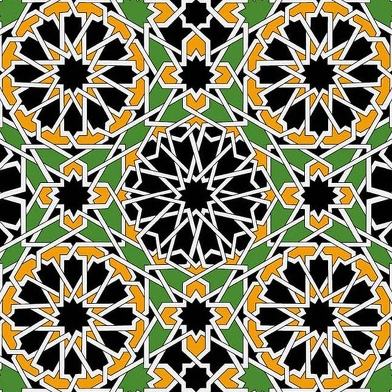 300x300mm Multicolour Mosaic Rosette Tiles TQ39-CN33D26