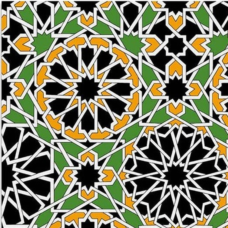 300x300mm Multicolour Mosaic Rosette Tiles TQ39-CN33D26