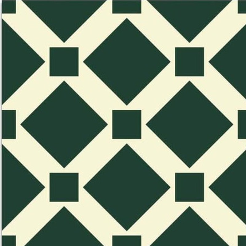 300x300mm Green Cream Diamond Grid Tiles TQ39-CN33D27
