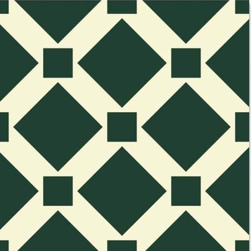 300x300mm Green Cream Diamond Grid Tiles TQ39-CN33D27