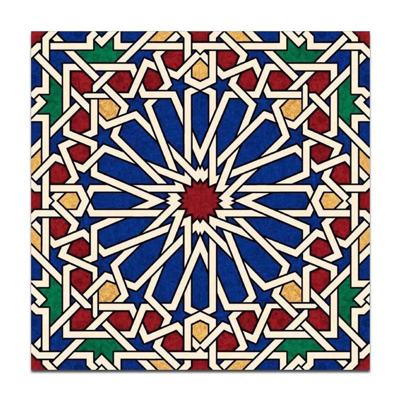 300x300mm Blue Cream Star Geometry Tiles TQ39-CN33D29