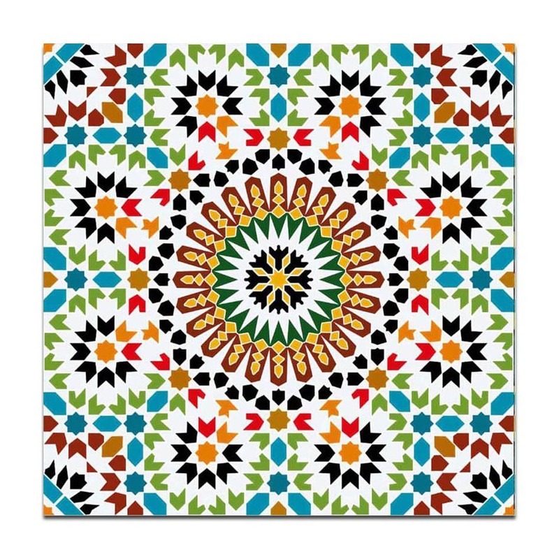 300x300mm Multicolour Floral Rosette Tiles TQ39-CN33D30