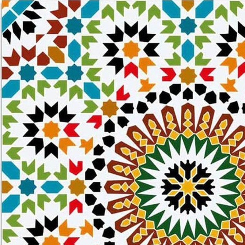 300x300mm Multicolour Floral Rosette Tiles TQ39-CN33D30