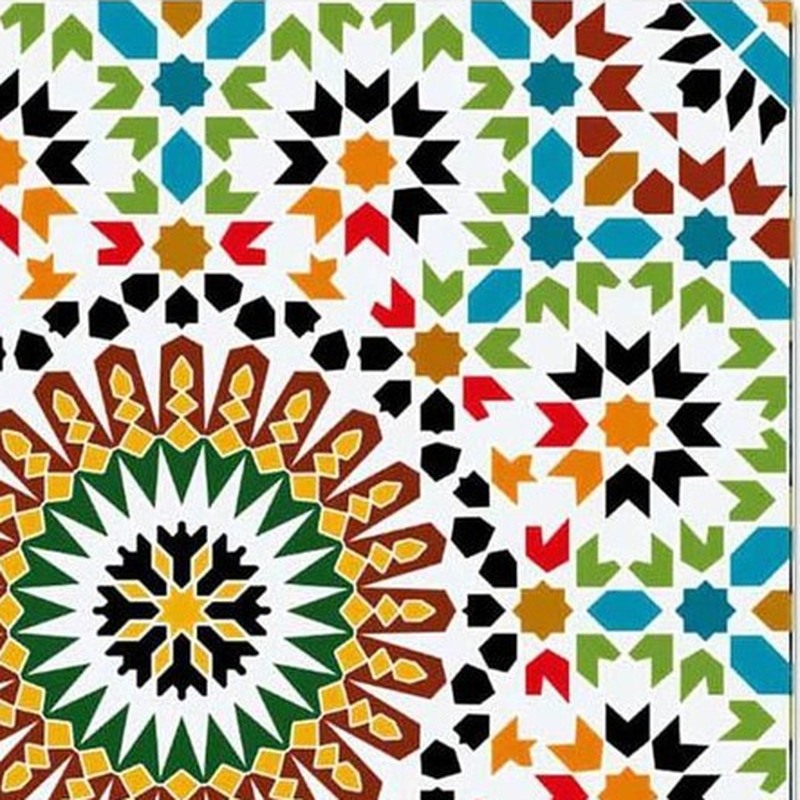 300x300mm Multicolour Floral Rosette Tiles TQ39-CN33D30