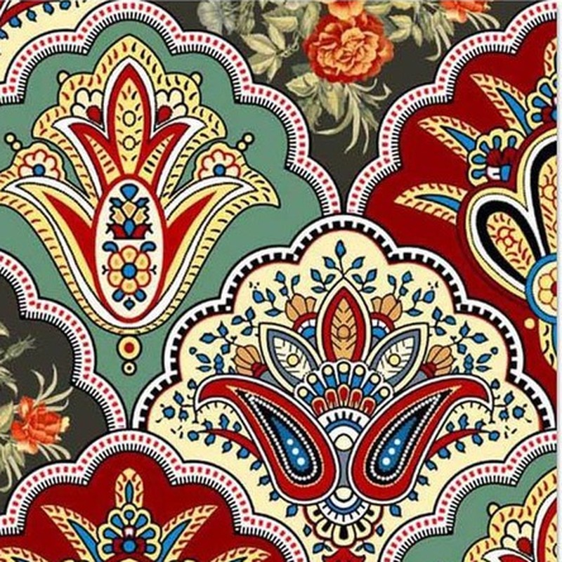 300x300mm Multicolour Floral Paisley Tiles TQ39-CN33D35