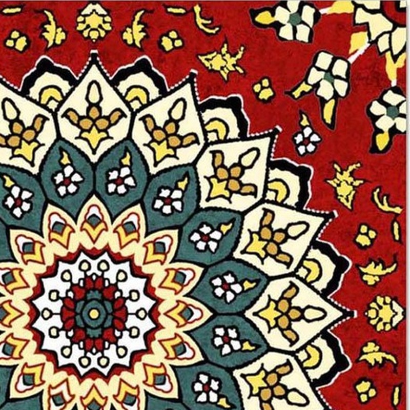 300x300mm Red Ornamental Medallion Tiles TQ39-CN33D36