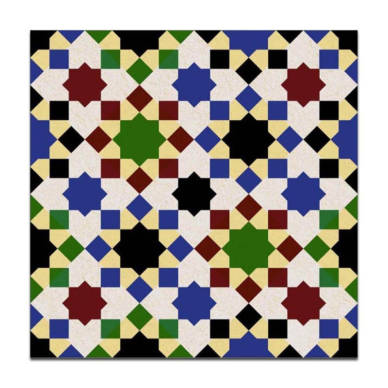 300x300mm Multicolour Geometric Lattice Tiles TQ39-CN33D38