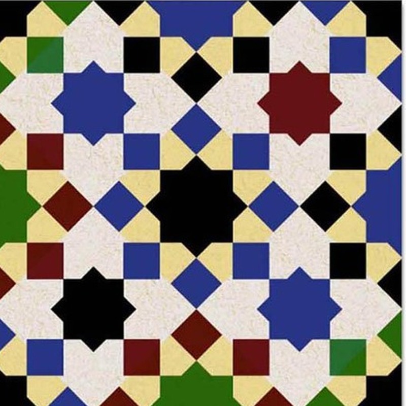 300x300mm Multicolour Geometric Lattice Tiles TQ39-CN33D38