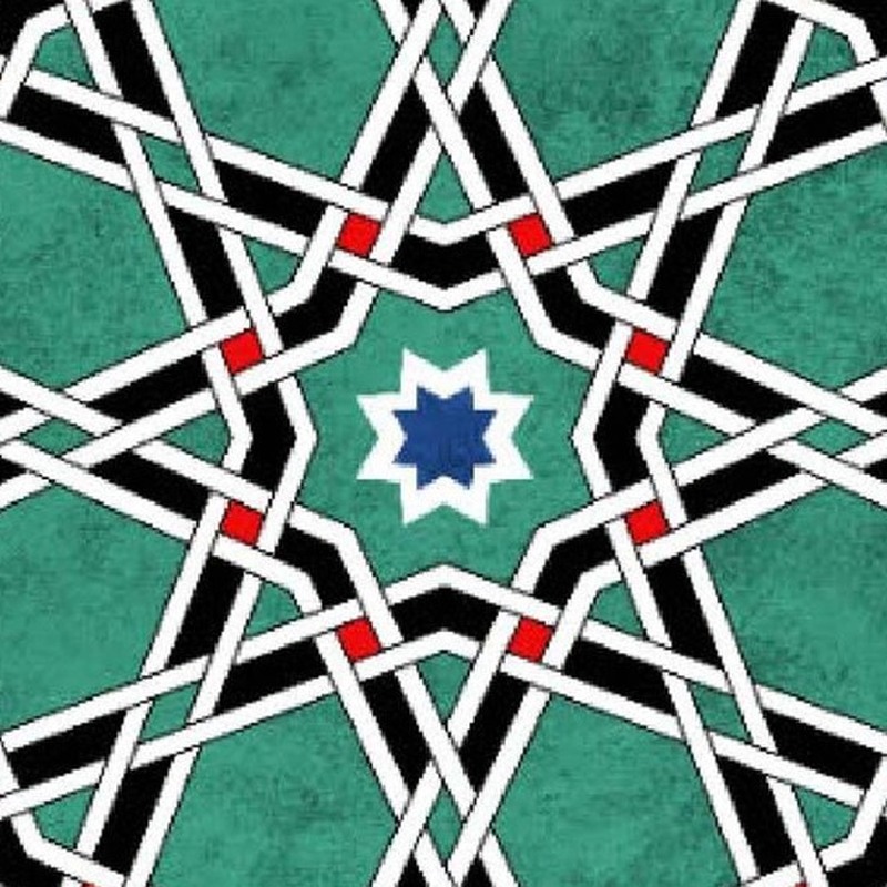300x300mm Green White Angular Lattice Tiles TQ39-CN33D44