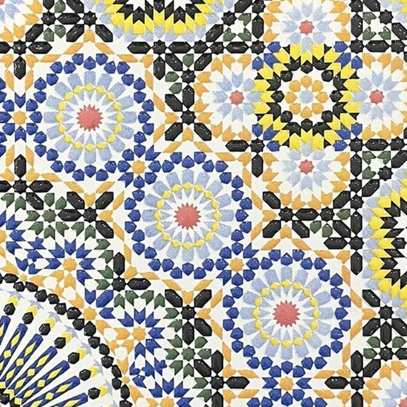 200x200mm Multicolour Mosaic Medallion Tiles TQ39-MOSC198202