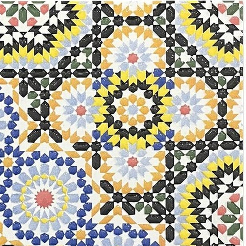 200x200mm Multicolour Mosaic Medallion Tiles TQ39-MOSC198202