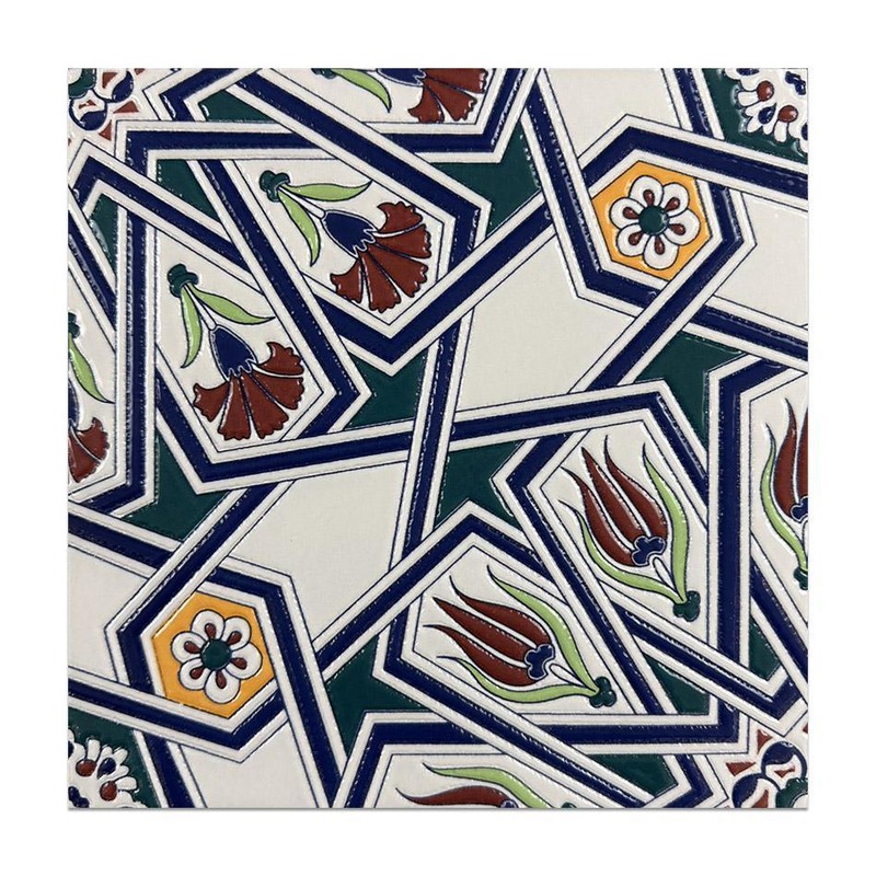 200x200mm Multicolour Angular Geometry Tiles TQ39-MOSC198802