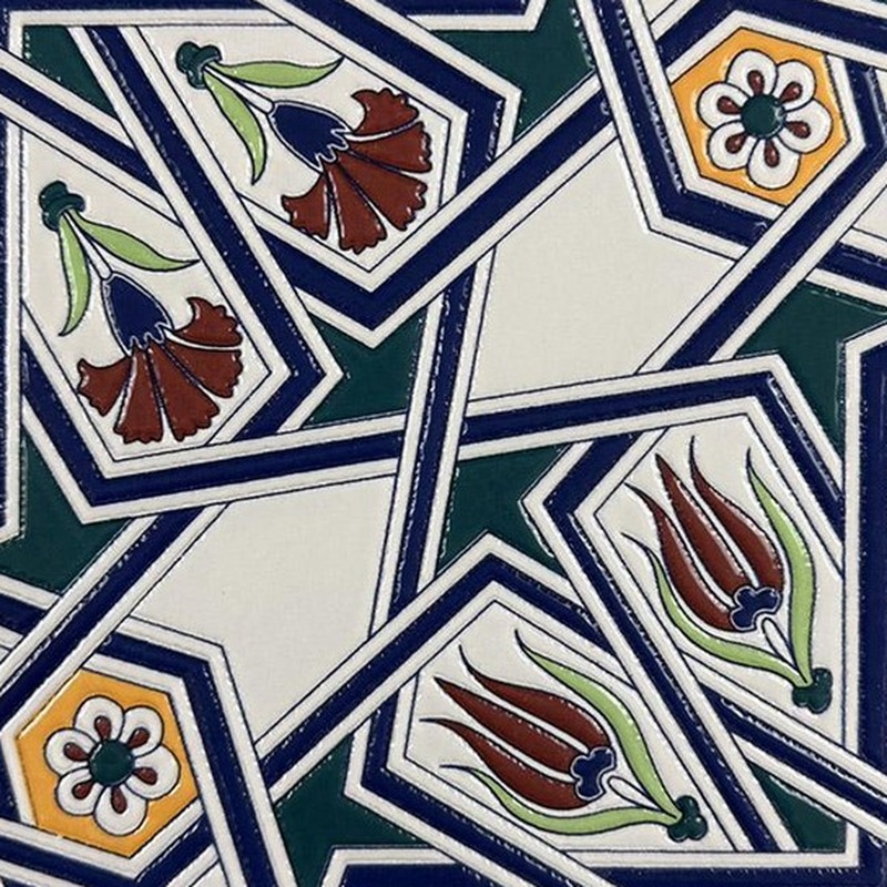 200x200mm Multicolour Angular Geometry Tiles TQ39-MOSC198802