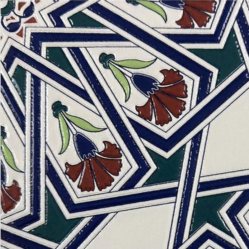 200x200mm Multicolour Angular Geometry Tiles TQ39-MOSC198802